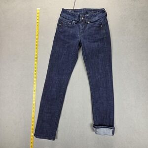 G-Star Raw Jeans Womens Selvedge Blue Dark Wash Midge Saddle Mid‎ Straight 24x29